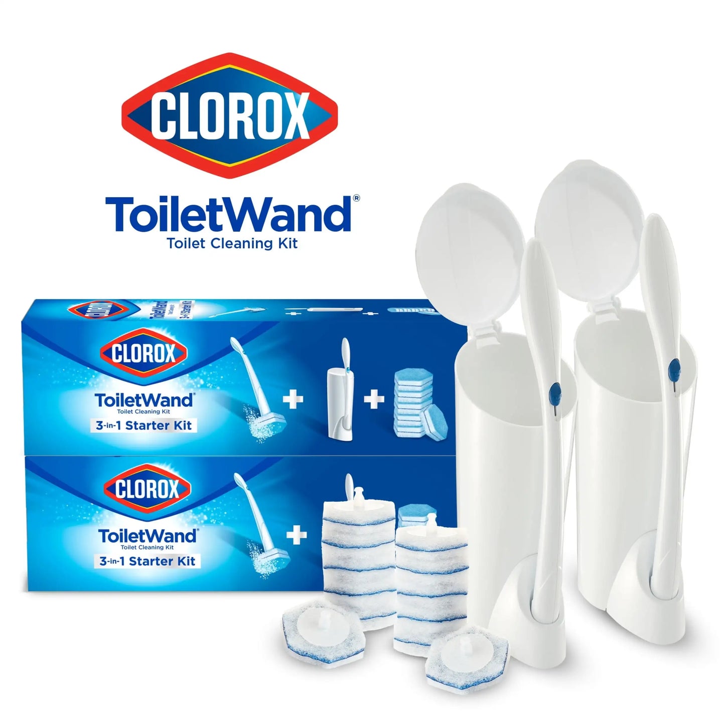 Clorox ToiletWand Disposable Toilet Bowl Brush Cleaner System, 2 Pack