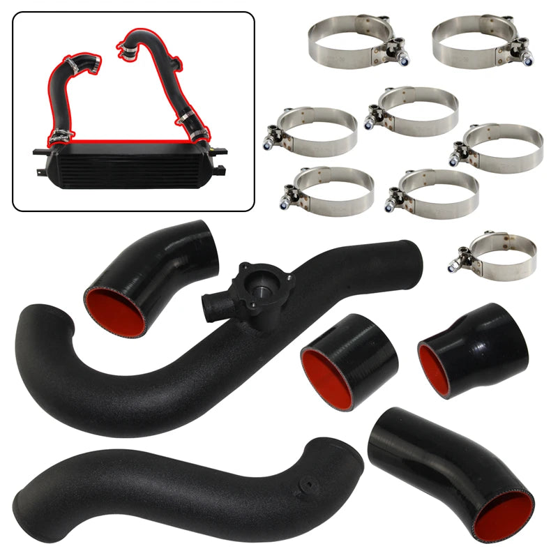 Compatible Performance Intercooler Pipe Hose Kit Fit for Ford Mustang 2.3L EcoBoost Petrol Convertible Coupe 2015-2022