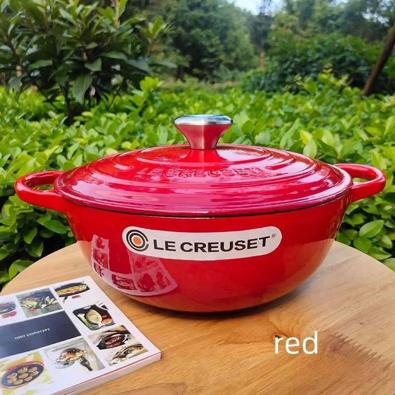 Deep Burner Momiji Cast Iron and Enamel Stir Fry Pan Soup Pot Stew Pot Skillet  pots for cooking