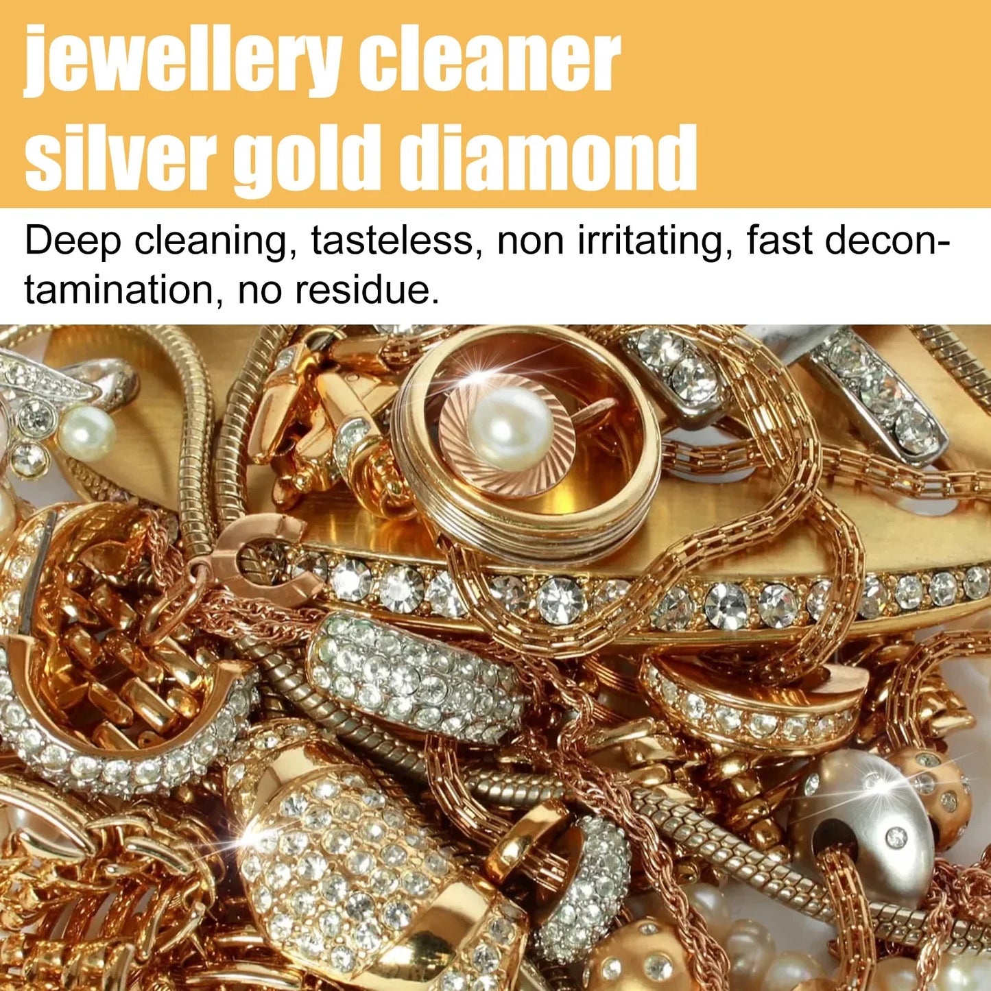 100g Jewelry Cleaner Liquid Diamond Silver Gold Polish Deep Cleaner Remover Stain Multifunction Maintenance Jewelry Rust Remover