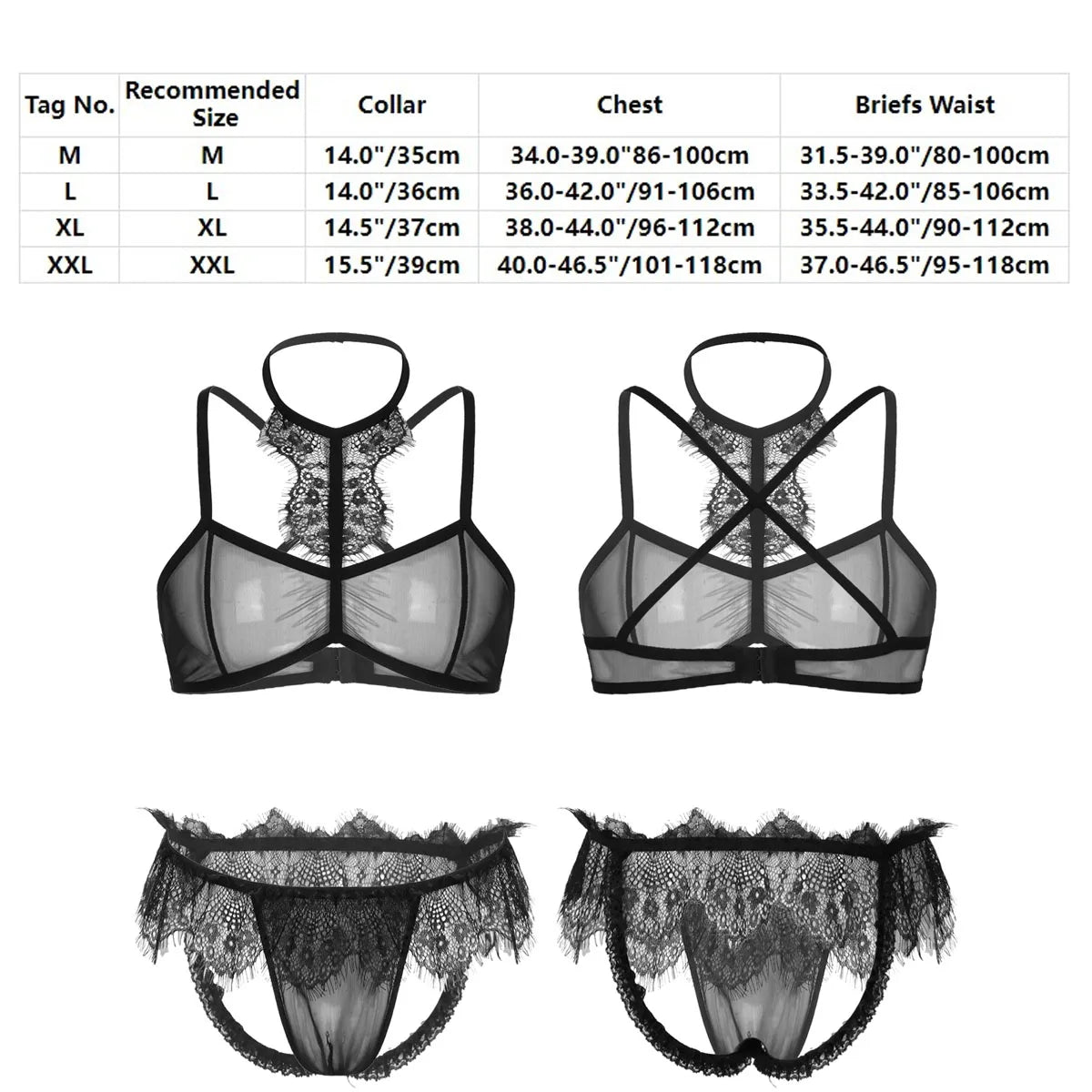 Mens Lingerie Set Sissy Satin Bra +Panties Frilly Bowknot Ruffled Lace Sleepwear Nightdress Gay Male Crossdress Underwear Set