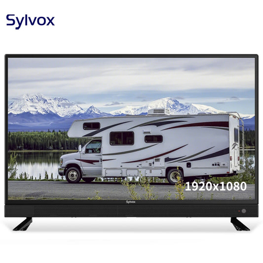 SYLVOX 27'' 12/24V TV with DVD Player and FM Radio 1080P HD LED Portable RV Television for Car Truck Camping Caravan Kitchen