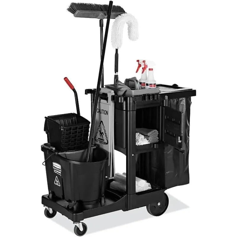 1861430, Executive Series Janitorial and Housekeeping Cleaning Cart with Locking Cabinet, Wheeled