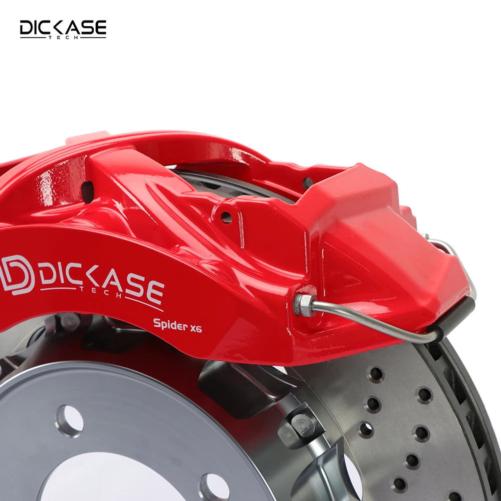 Dicase High Performance 6 Pot Big Brake Caliper Kit with High Carbon Alloy Disc Rotor for Ford Focus St 225 Mk2