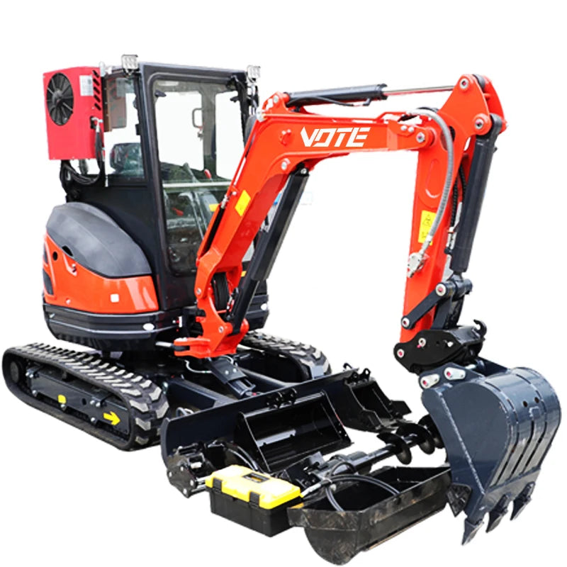 Mini Excavator Full Closed Cabin 3.5 ton 2.5 ton Mini Track Crawler Small Excavator Micro Digger customized