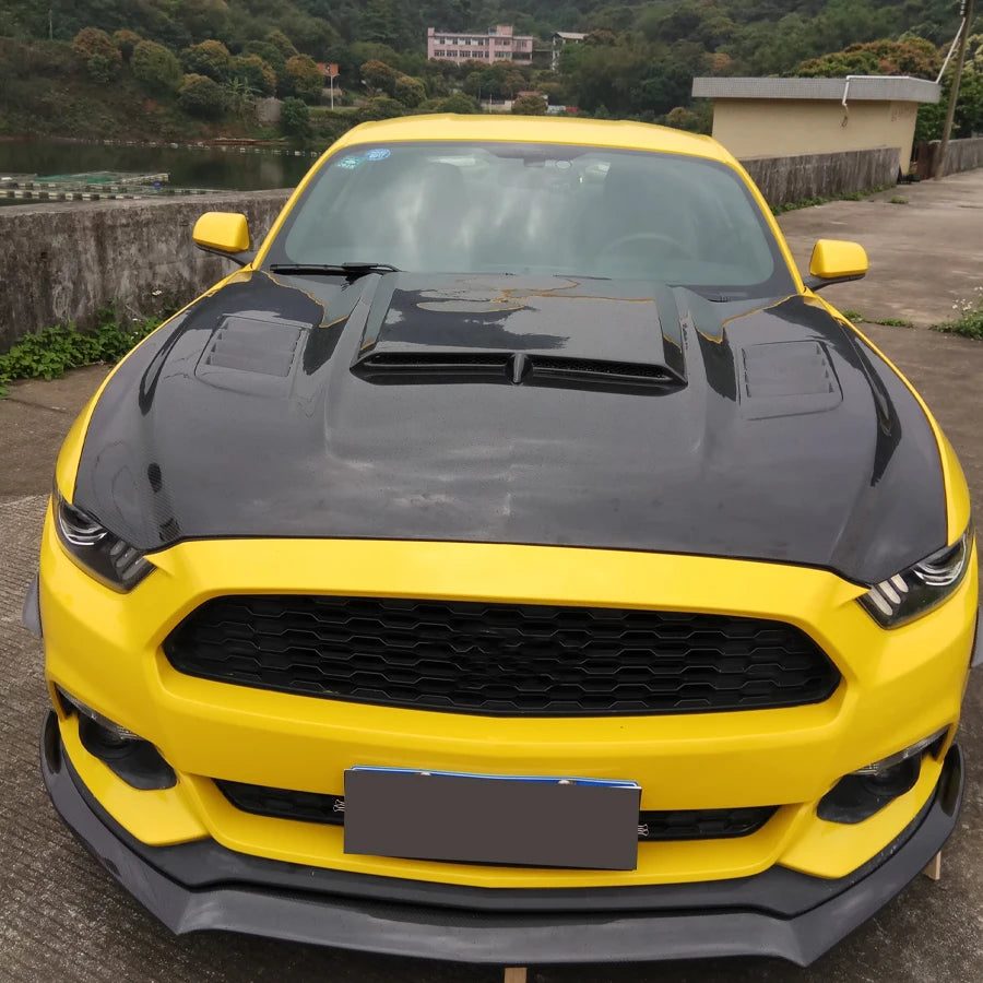 For Ford Mustang 2015-2017 High Quality Carbon Fiber Car Cover Engine Cover Hood Parts Body kit