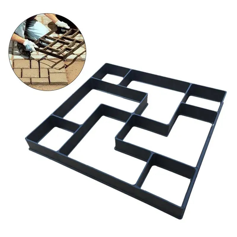 DIY Paving Brick Mould Waves Shaped Walk Maker Reusable Concrete Path Maker Mold Stepping Stone Paver For Lawn Patio Yard Garden