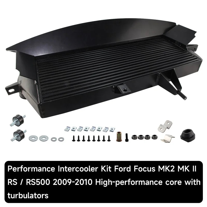 Brand New Black Performance Front Mount Intercooler Kit For Ford Focus MK2 MK II RS / RS500 2009-2010