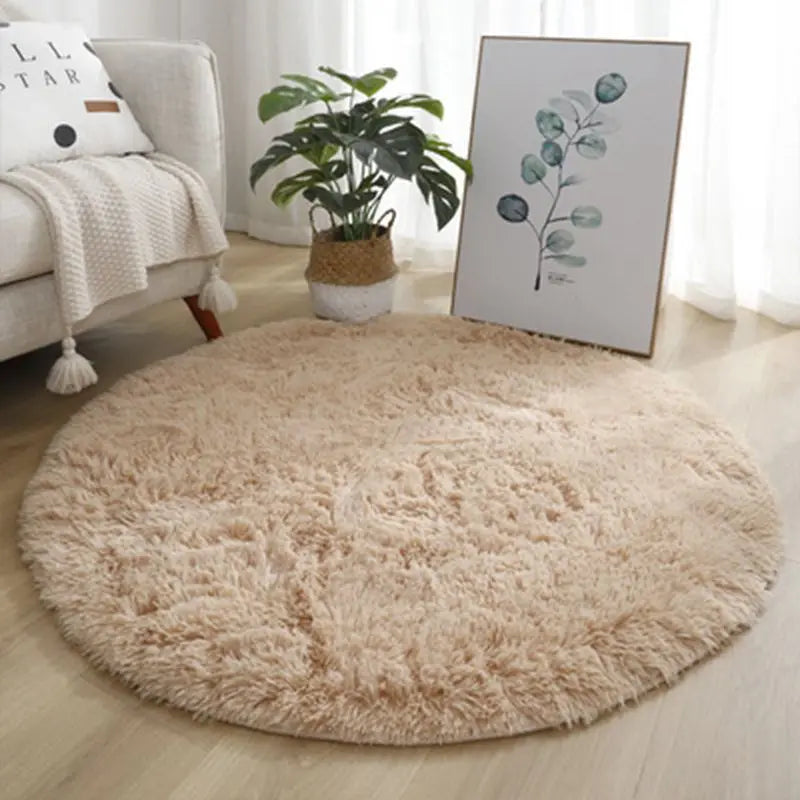 Living Room Rugs Aesthetic Bedroom Round Carpet Decoration Furry Comfort Carpet  Home Decor Pink Foot Mat Area Rug 2023 New