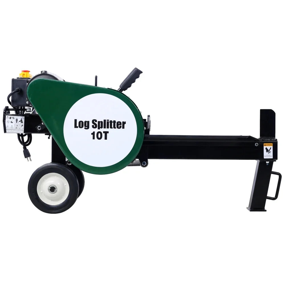 Double Flywheel Electric Log Splitter Electric Portable 7/10/12 Ton hotizontal 2HP 16A,electric firewood splitting machine