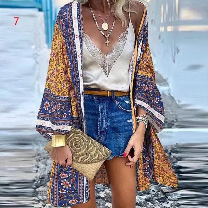 Bikini Cover Up Cardigan Swimsuit Woman Beach Cover Up Swimwear Women Long Sleeved Kimonos Beachwear