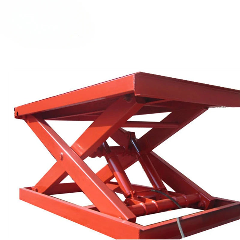 1000kg 1m 3 meter floor hydraulic freight scissor lifter electric cargo goods materials pallet trailer lift platform in china