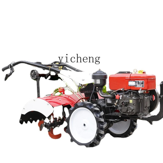 Xl New Style Mini-Tiller Household Ground-Turning Furrow Cultivation Machine Diesel Four-Wheel Drive