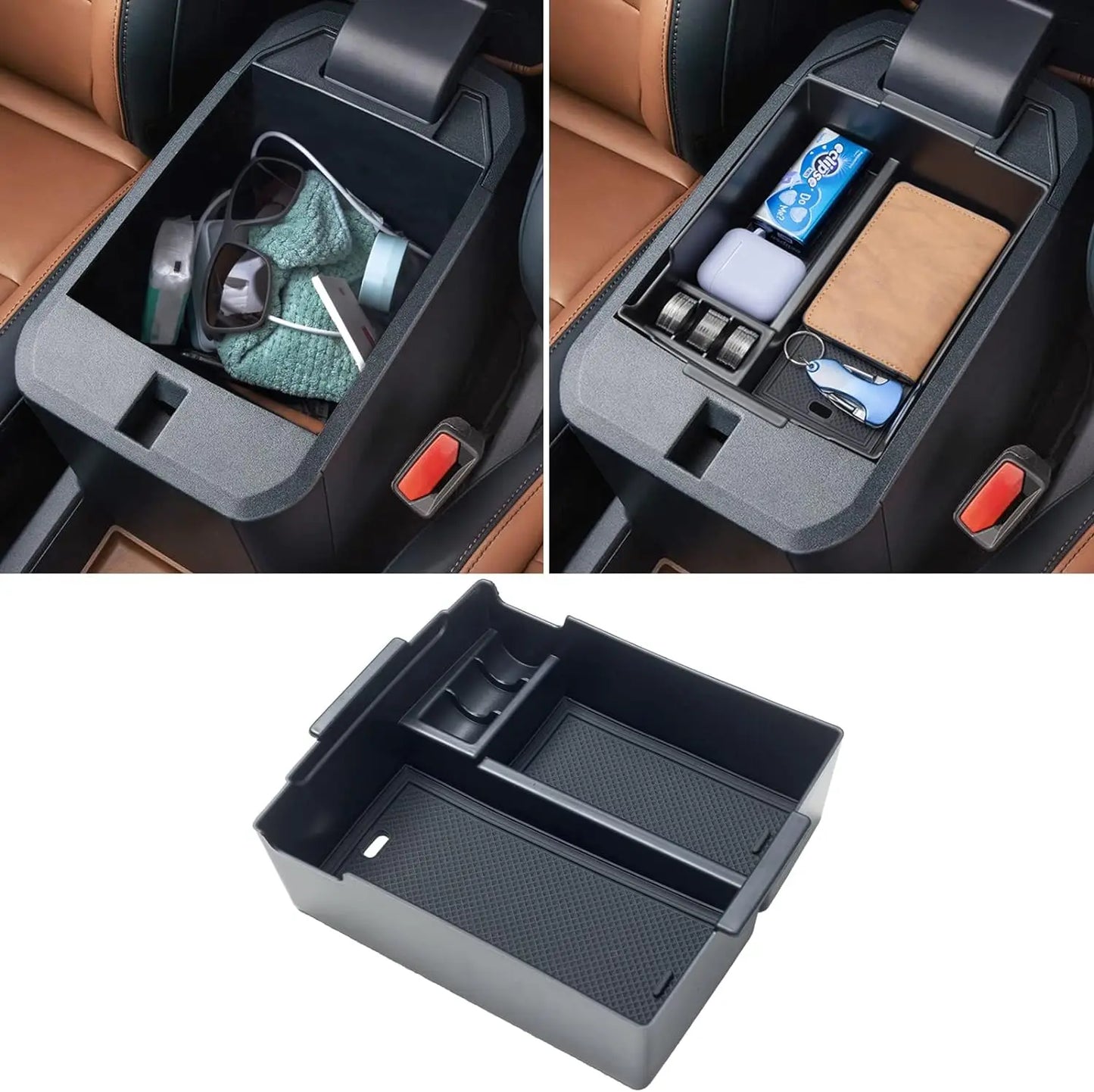 Center Console Tray For 2022 2023 2024 Ford Maverick Accessories XL XLT Lariat Pickup Truck Organizer Armrest Box Coin Container