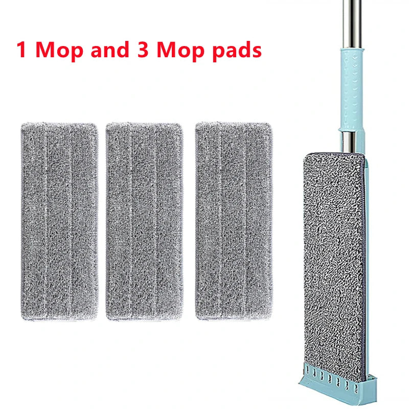 Newest Microfiber Flat Mop Hand Free Squeeze Cleaning Floor Mop with Washable Mop Pads Lazy Mop Household Cleaner Tools 2023