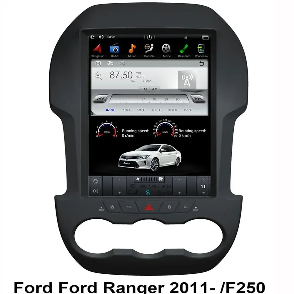 12.3 Inch Car GPS Navigation For Ford Ranger/F250 2011-2016 12.3" Vertical Screen Tesla Style Android voice control Car Radio