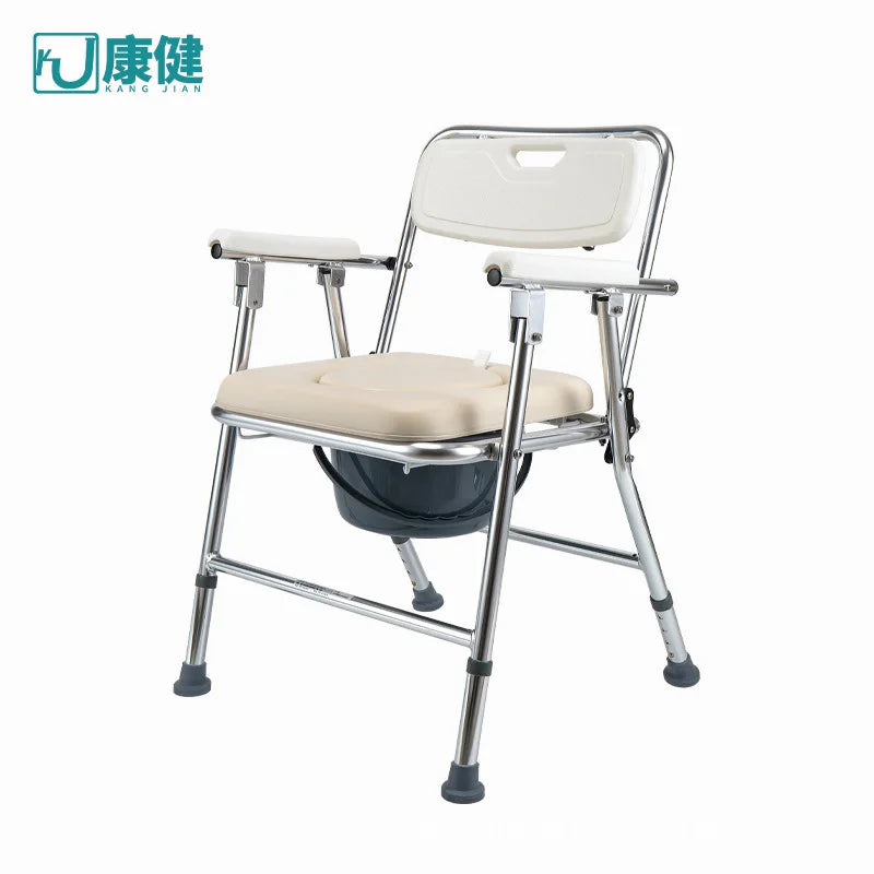 Toilet portable commode chair Health Care Aluminum Folding Disabled Toilet Chair for Adult