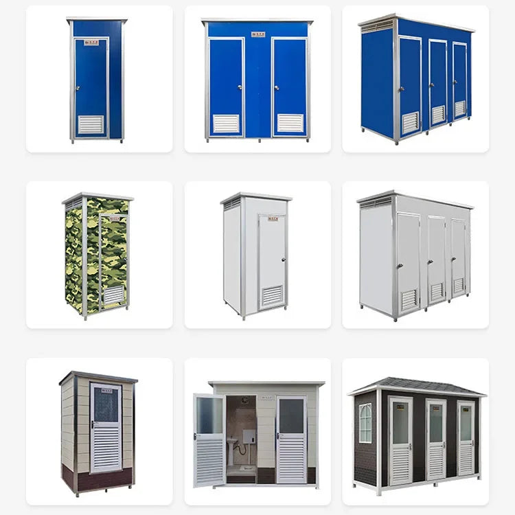 1WinFairPortable Outdoor Prefab Bathroom Unit Composting Mobile Shower And Toilet Cabin Portable Movable Toilet