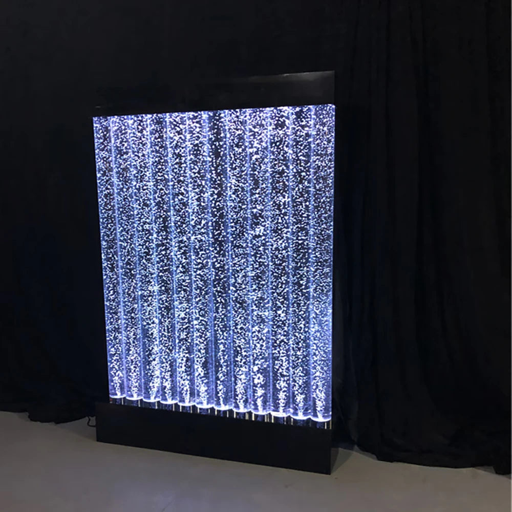 Customized Waterfalls Wall Acrylic Technics Outdoor Bubble Wall Water Panel With Led Light