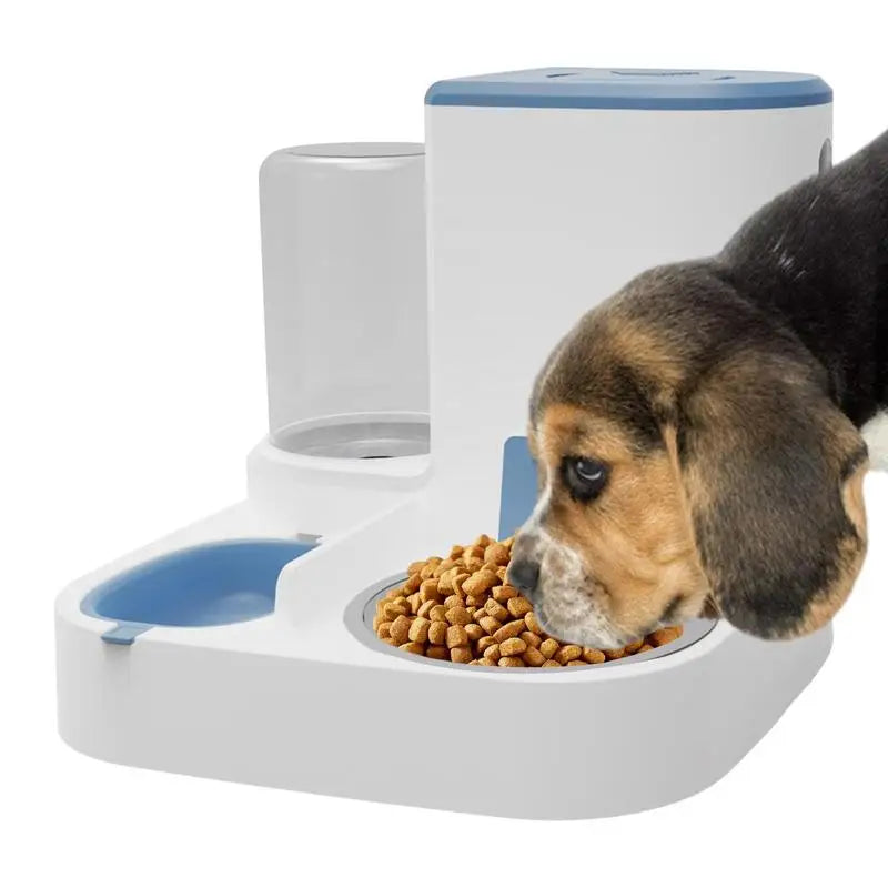 Automatic Cat Feeder Pet Water And Food Bowl Set 2 In 1 Automatic Dogs Food Dispenser Water And Food For Small/Medium Dogs cat