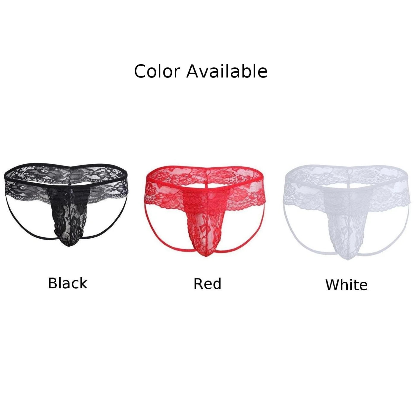 Men Lace See Through Sissy Gay Pouch Thong Briefs Underwear Hollow Transparent Sensual Panties Underpants Breathable Nightwear