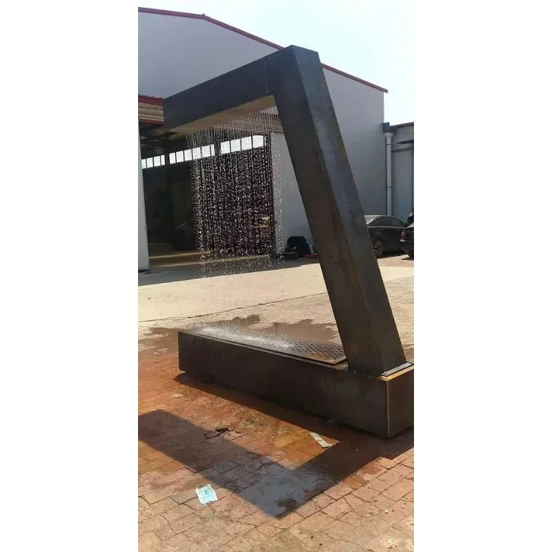 Large Outdoor art steel water fountain