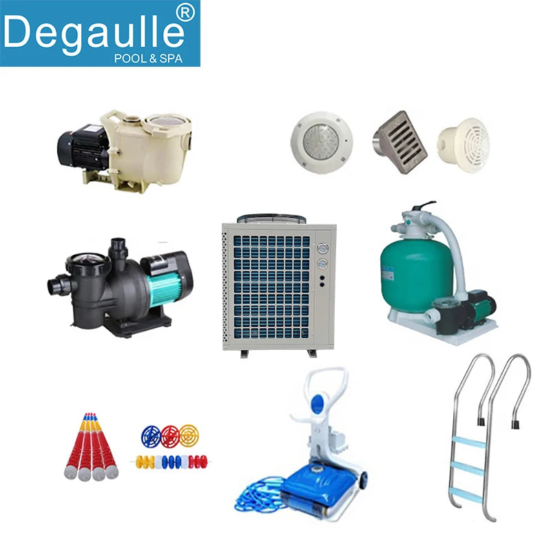 Swimming pool equipment factory accessories fittings with swimming pool water pump pool set