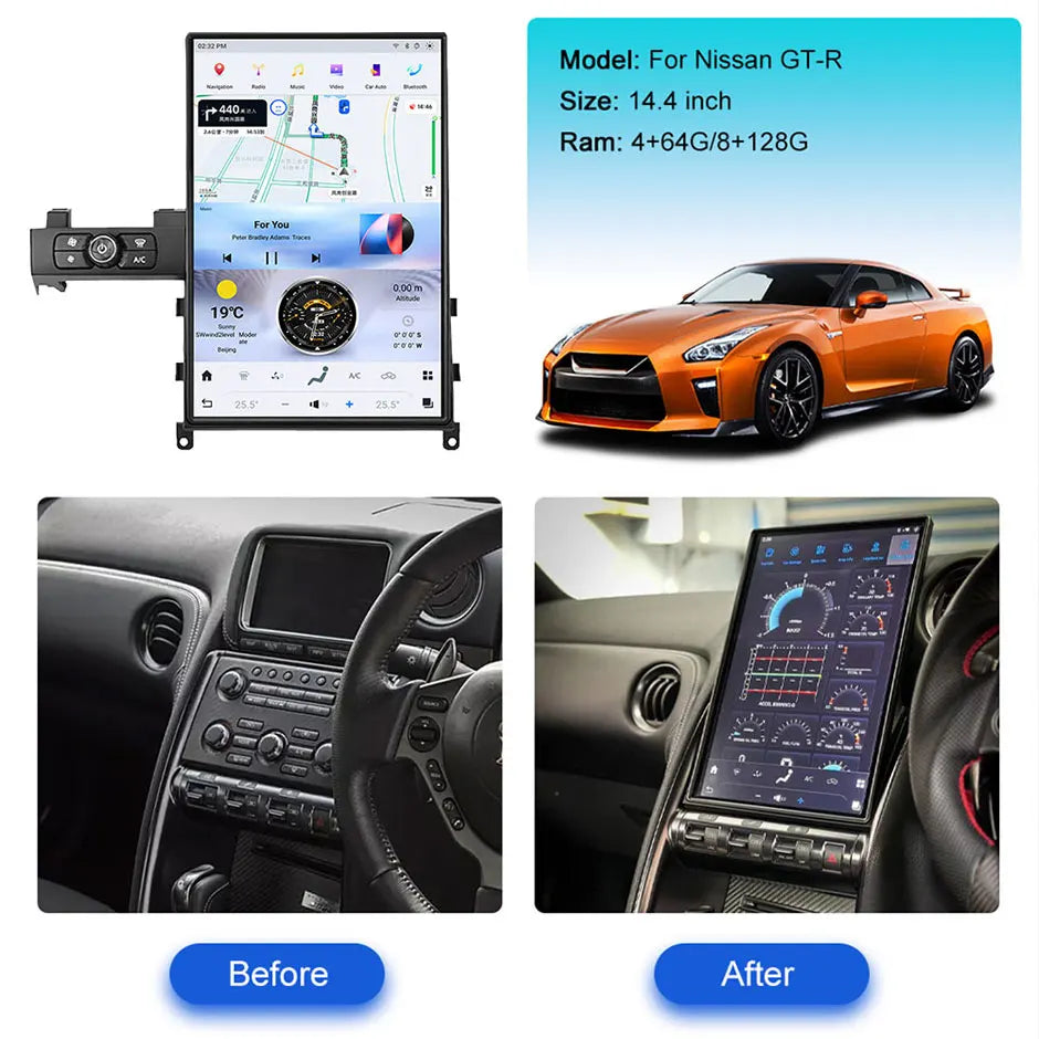 14.4 inch Android 13.0 Car Radio For Ford S-Max Galaxy 2007-2015 Multimedia Player Car GPS Navigation Audio Stereo