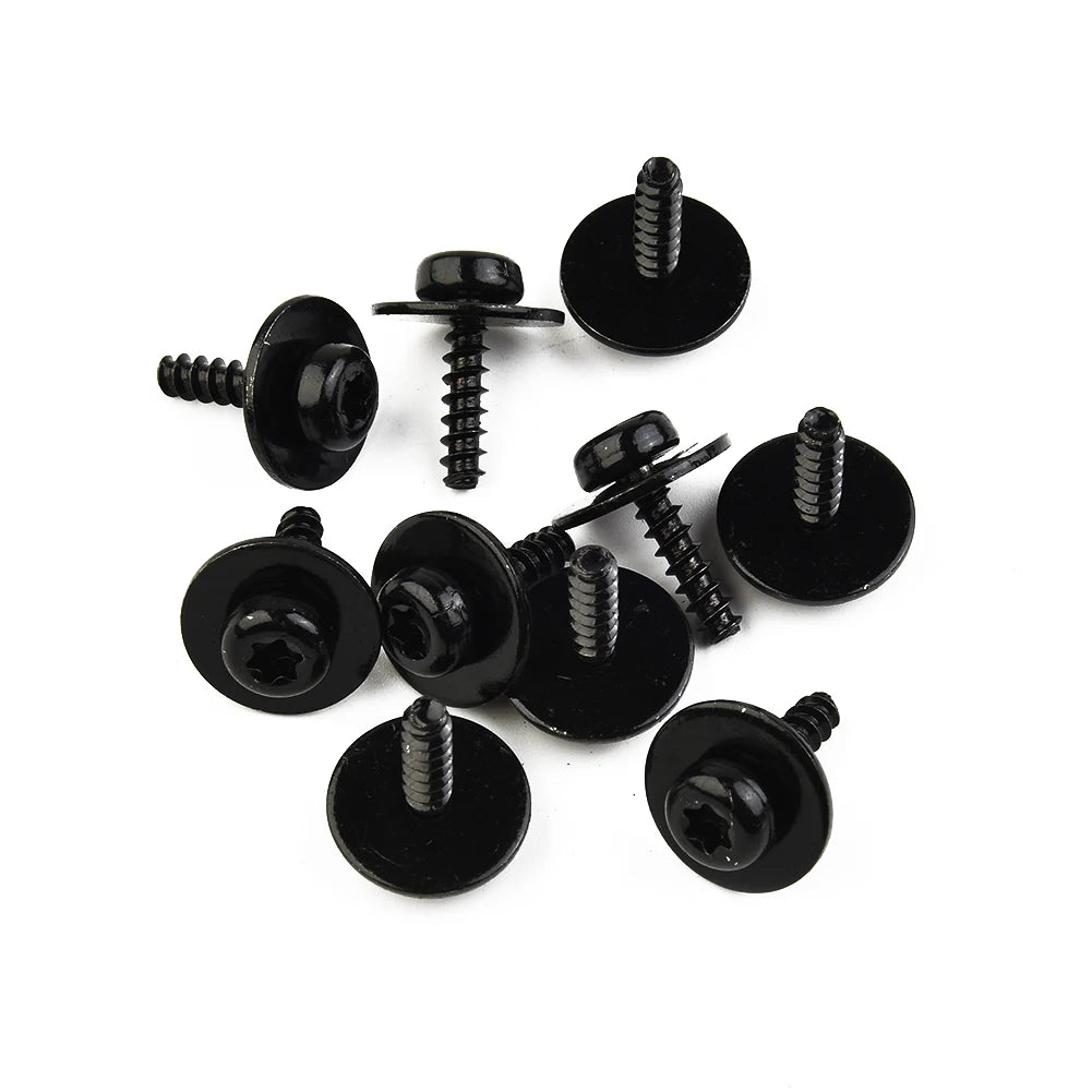 10Pcs M5-2.2 X 20mm Screw Bolt Torx Screw Car Fender Bumper Hexagon Head Screw Washer Self-tapping Screw For Ford Focus Escape