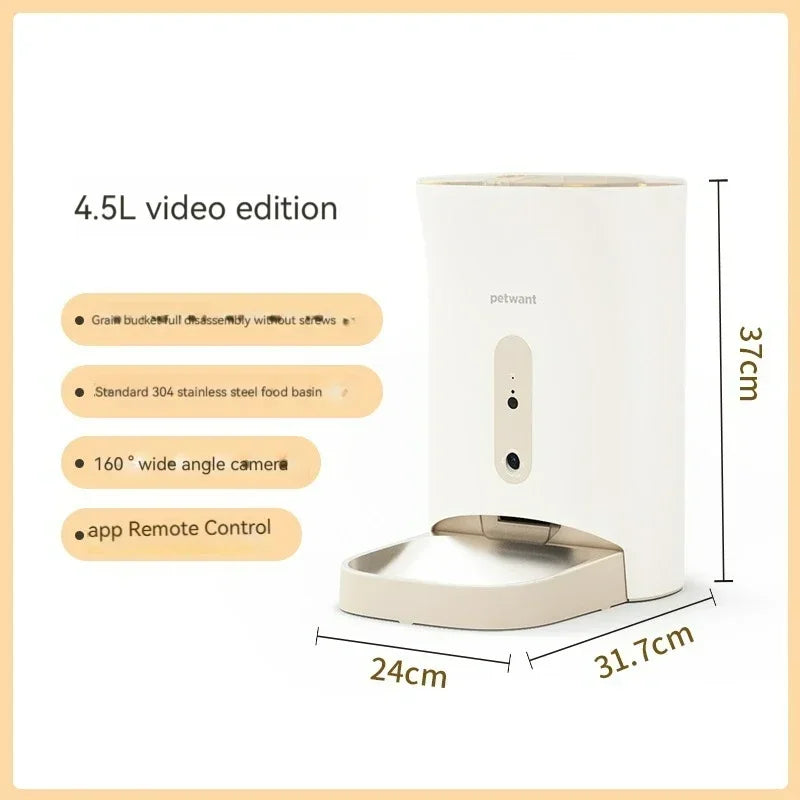 Automatic Pet Feeder Water Dispenser Cat Dog Food Dispenser App Smart Remote Control Monitorable Cats Bowl Pet Products