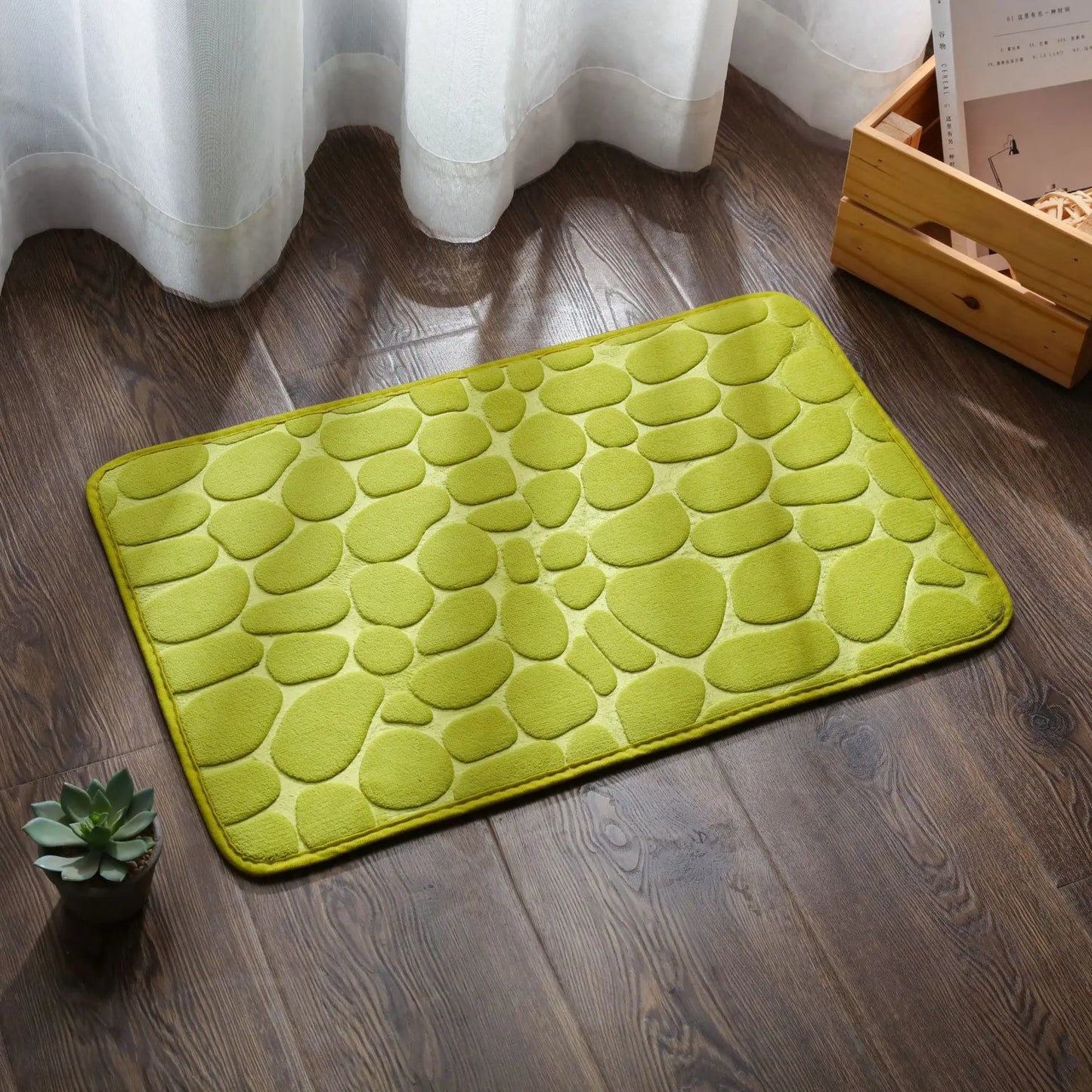 Non Slip Mat Super Absorbent Bath Mat Cobblestone Embossed Mat In Bathtub Floor Rug Shower Room Doormat Memory Foam Mat 60x40cm