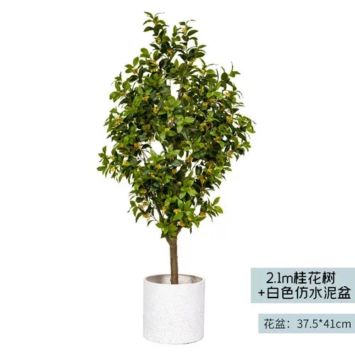 Osmanthus Tree Green Plant Fake Trees Potted Indoor Living Room Landscape Floor Bionic Bonsai