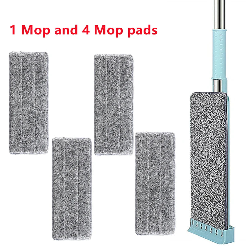 Newest Microfiber Flat Mop Hand Free Squeeze Cleaning Floor Mop with Washable Mop Pads Lazy Mop Household Cleaner Tools 2023