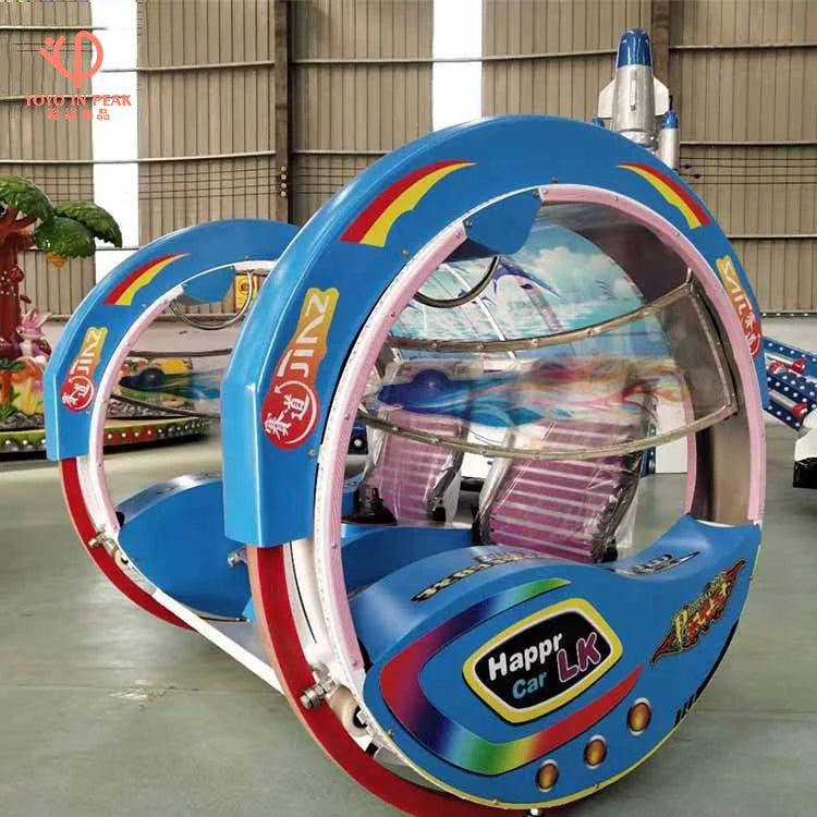 Kids Adult Shopping Mall Rotating Happy Rolling Swing Car Amusement Park Battery Balance Swing 360 Rolling Car