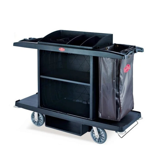 Hot Selling Black Pp Plastic Housekeeping Multiple Service Utility Service Trolley Cart Organizer