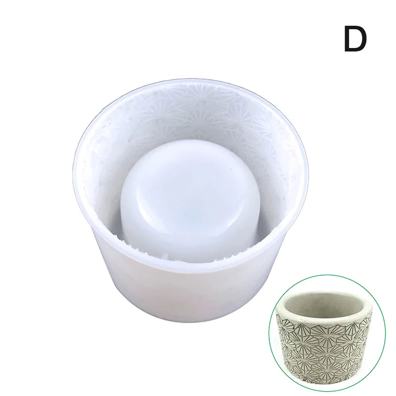 1Pc Cylinder Flower Pot Silicone Molds DIY Concrete Plaster Candle Jar Box Pottery Mould Handmade Planter Gardening Mold