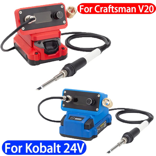 120W T12 Cordless Soldering Station Solder Iron for Craftsman V20/Kobalt 24V Li-ion Battery for DIY Repair Transformation