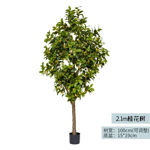 Osmanthus Tree Green Plant Fake Trees Potted Indoor Living Room Landscape Floor Bionic Bonsai