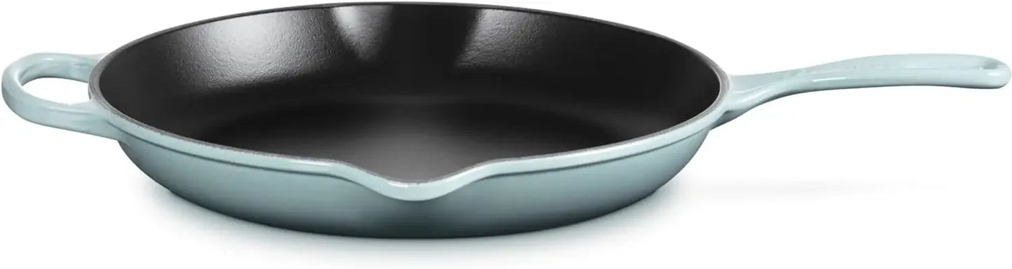 Le Creuset Enameled Cast Iron Signature Iron Handle Skillet, 11.75" (2-3/8 qt.), Sea Salt