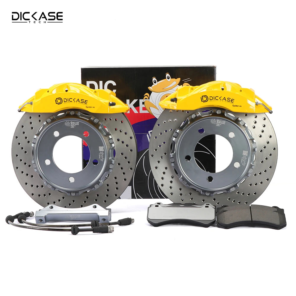 Dicase High Performance 6 Pot Big Brake Caliper Kit with High Carbon Alloy Disc Rotor for Ford Focus St 225 Mk2