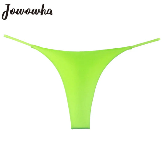 Womens Low Rise Thongs Bikini Bottom Beach Sunbathing T-back Briefs Swimwear Panties Pool Party Swimsuit Underwear Nightwear