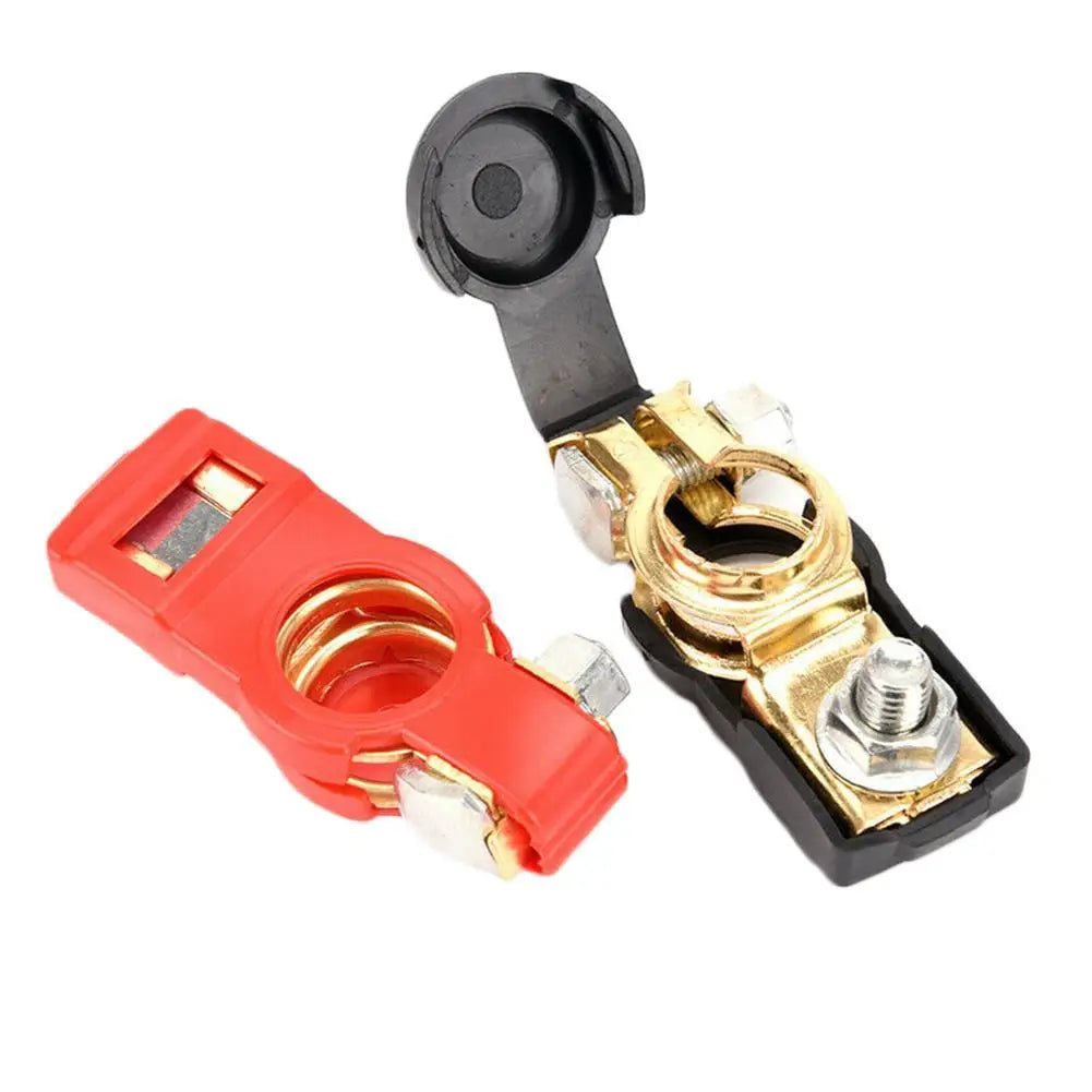 2 Pcs Car Battery Terminal Positive Negative Quick Release Connector for Auto Boat and Motorcycle - 12V 24V Universal