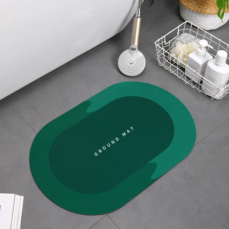 Super Absorbent Shower Bath Mat Bathroom Anti-Slip Carpet Rug Simple Kitchen Entrance Soft Door Bathtub Side Bath Mat Home Decor