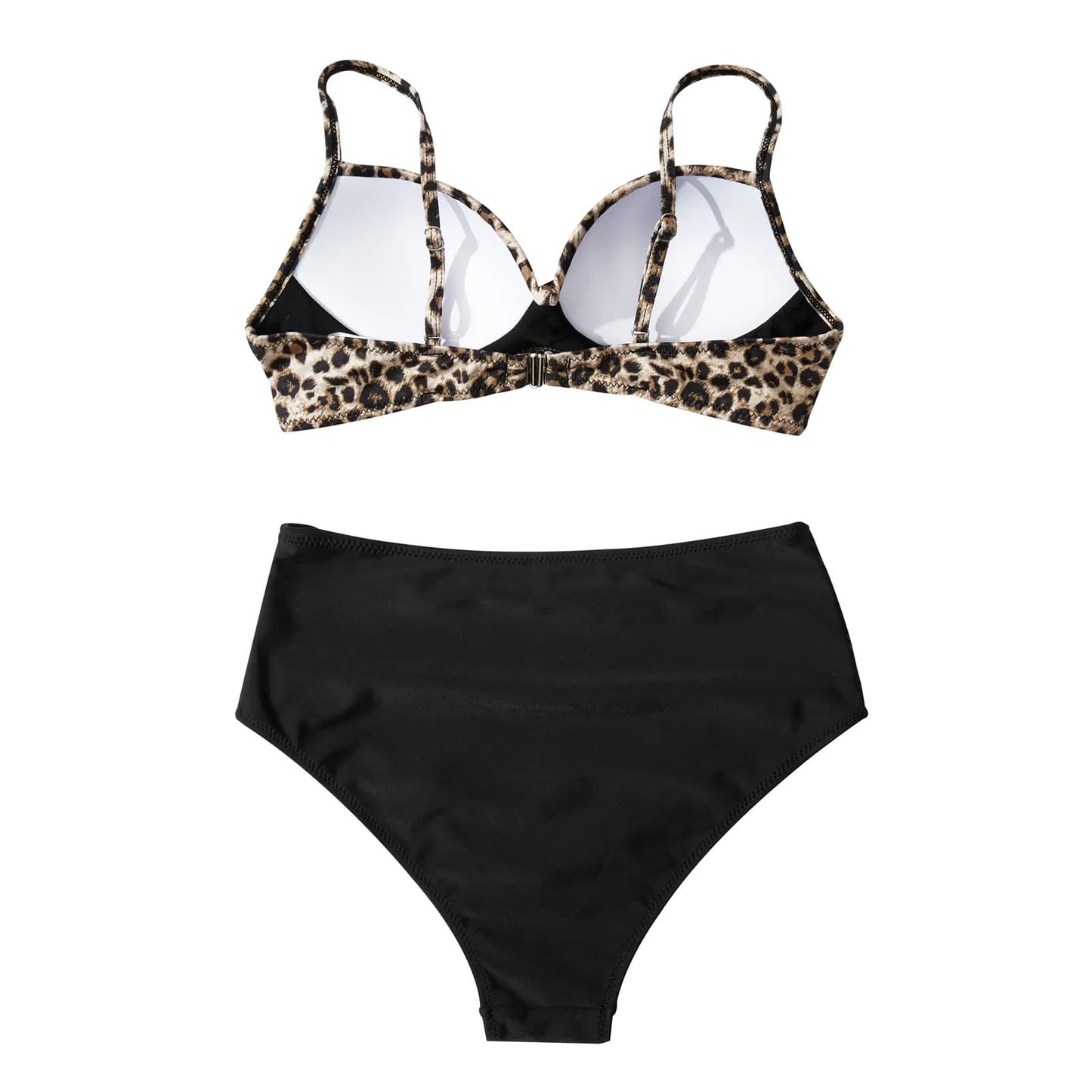 Swimsuit Women High Waisted Bikini 2024 Criss Cross Bikini Set Leopard Print Beachwear Bathing Suit Push Up Swimwear