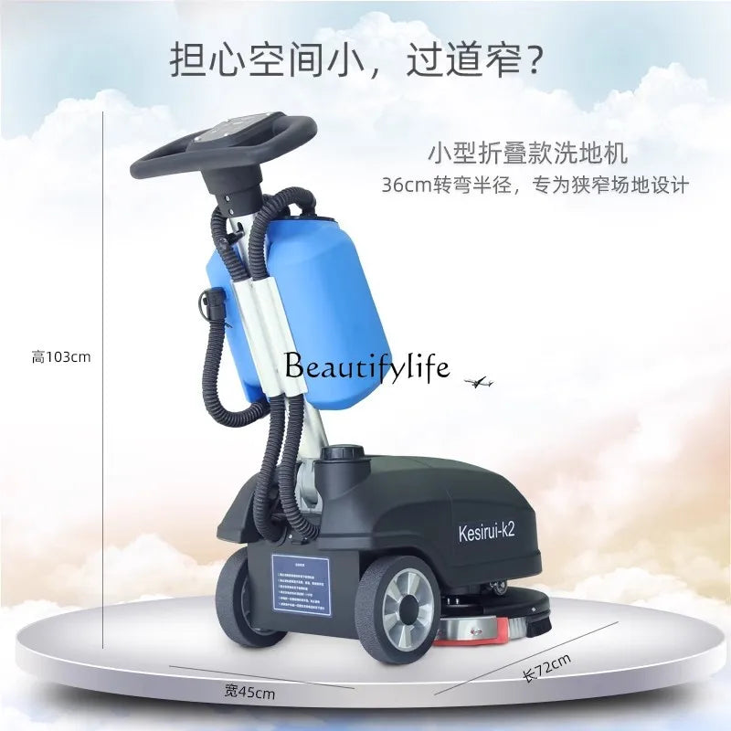 Washing Machine Small Factory Cleaning, Cleaning, Suction and Dragging Integrated Automatic Mopping Machine