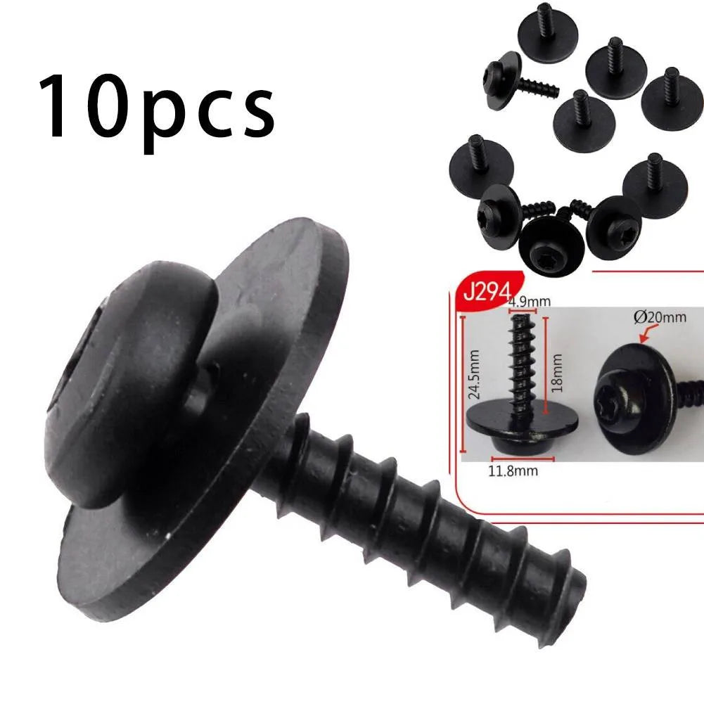 10Pcs M5-2.2 X 20mm Screw Bolt Torx Screw Car Fender Bumper Hexagon Head Screw Washer Self-tapping Screw For Ford Focus Escape