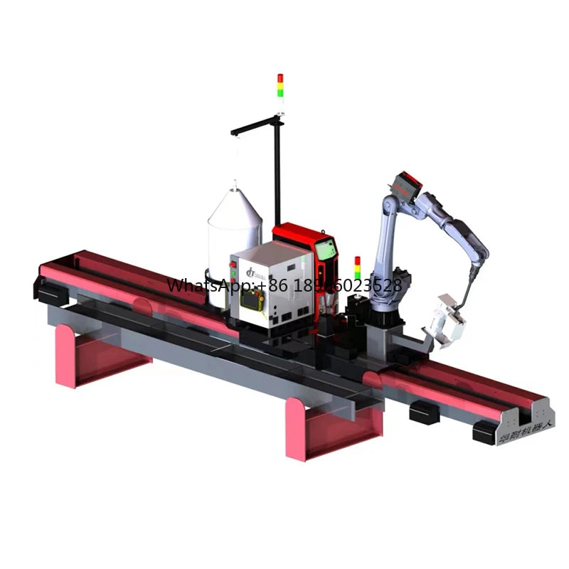 Steel structure industry Programming without teach pendant Support customization 6-9 Axis Welding robot station