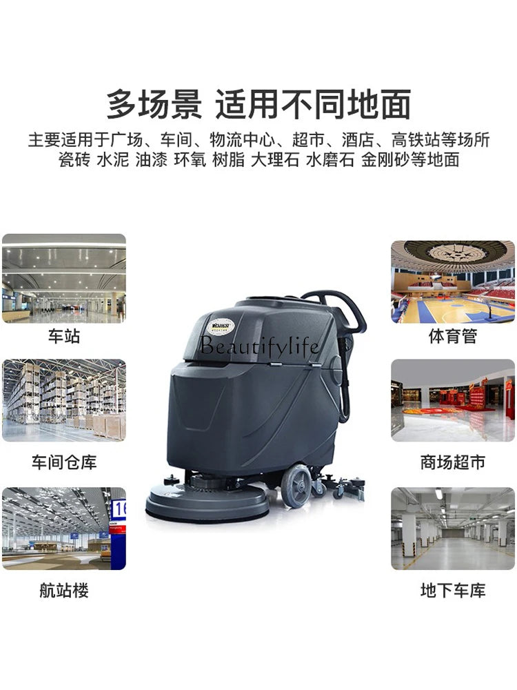 Hand Push Suction Mop Integrated Factory Store Automatic Scrubbing Mopping Machine