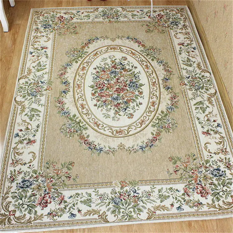 European Carpets Living Room Pastoral Flower Home Bedroom Rugs And Carpets Sofa Coffee Table Mat Anti-Slip Floor Study Area Rug