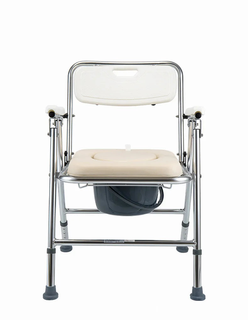 Toilet portable commode chair Health Care Aluminum Folding Disabled Toilet Chair for Adult